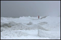 Eisbrocken am Ostseestrand